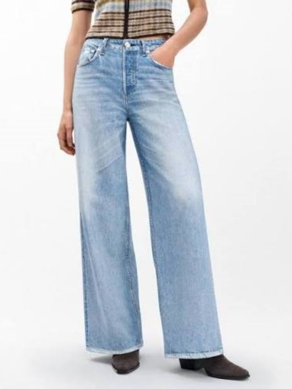 rb Miramar Sofie Wide-Leg Pant Cotton Terry Size 30/Color Raily #0040